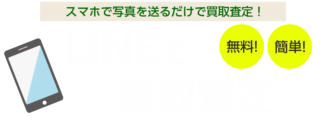 スマホでlineを送るだけで買取査定